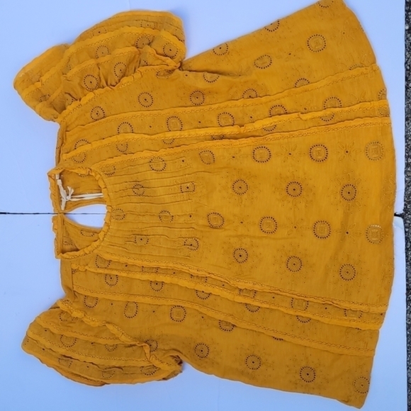 Anthropologie Forever That Girl Gold Orange Lace Embroidered Blouse Size XS - Picture 12 of 12